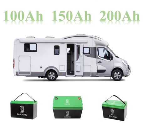LiFePO4 12V 100Ah Pack de batería de litio portátil para casas de caravanas y barcos