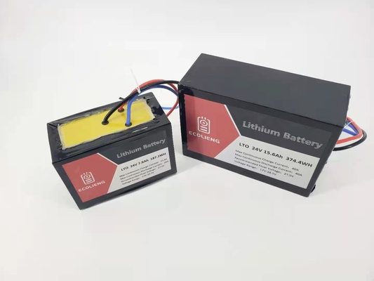 Paquete de baterías LTO de titanato de litio de 24V / 7,8Ah para rastreador solar / puerta eléctrica