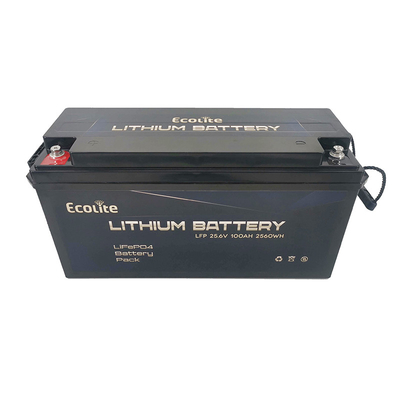 Batería de litio de alta densidad de carga rápida PO4 25.6V 100Ah 2560Wh