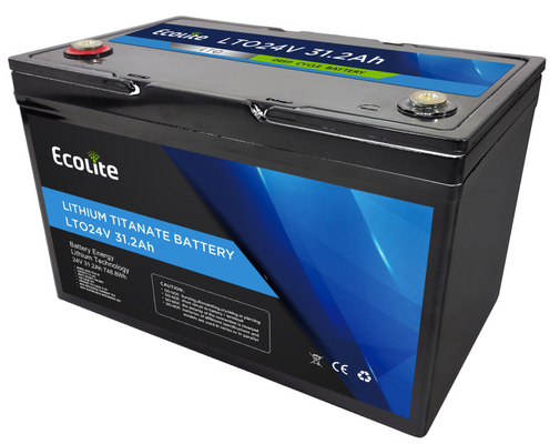 Ecolite LTO24-30 24V 31.2Ah Batería de titanato de litio 748.8Wh Energía