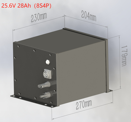 Batería de luz solar de la calle LiFePO4 personalizada 24V 25.6V 28Ah lámpara LED Batería de litio