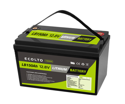 12V 150Ah ciclo profundo LiFePO4 Batería de litio integrada BMS fuente de alimentación portátil