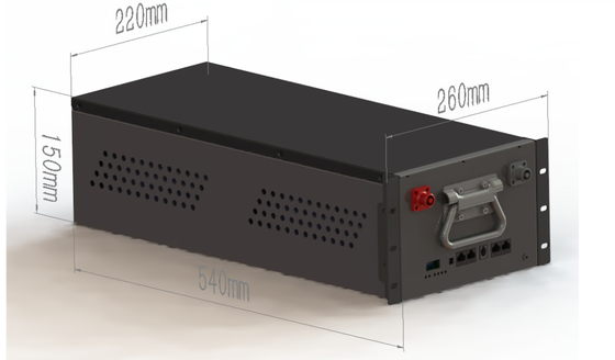 Carga rápida con batería de litio hierro fosfato 51.2V 40Ah