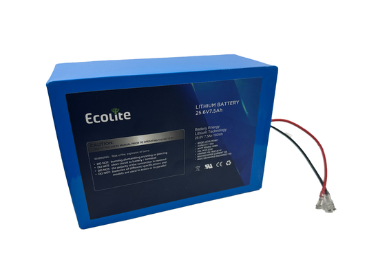 25.6V 7.5Ah LifePO4 Batería de hierro de litio para rastreador solar con BMS
