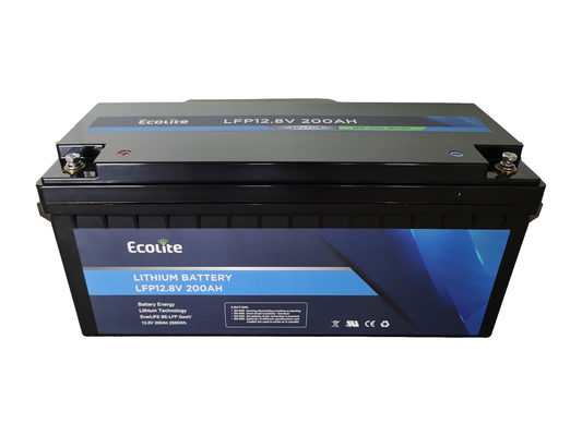 Ecolite 4000 + Vida de ciclo profundo Batería de litio PO4 con BMS 12.8V 200Ah LFP