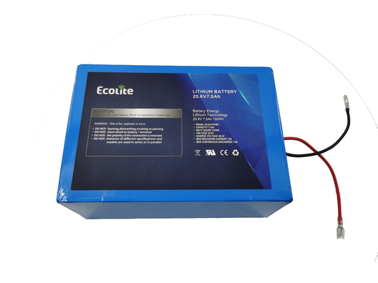 25.6V 7.5Ah LifePO4 Batería de Fósforo de Hierro de Litio para Puerta Eléctrica de Rastreador Solar
