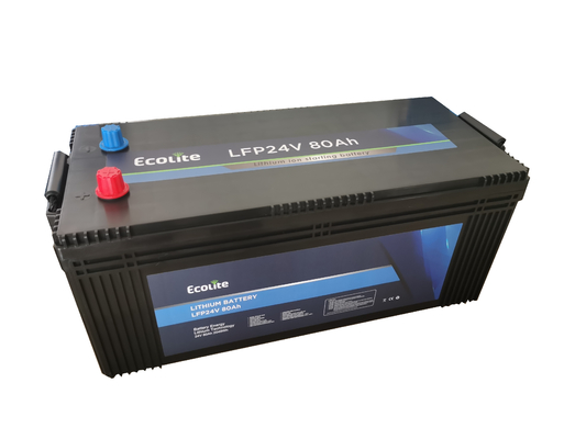 24V 80Ah Camión Batería de inicio y parada de litio Baterías de automóviles LiFePO4 LitioCamión Batería de arranque y manivela