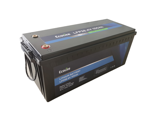 Larga vida útil 38.4V100Ah LiFePO4 Batería Almacenamiento de energía solar Al aire libre Camper Auto RV Barco Baterías de iones de litio