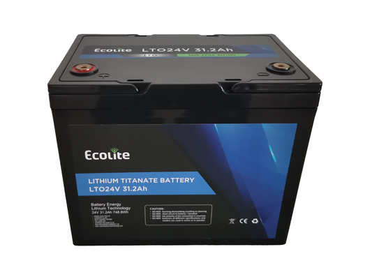 Batería de titanato de litio de alta energía LTO 24V 31.2Ah Vida útil del ciclo 10000 Para descarga a baja temperatura