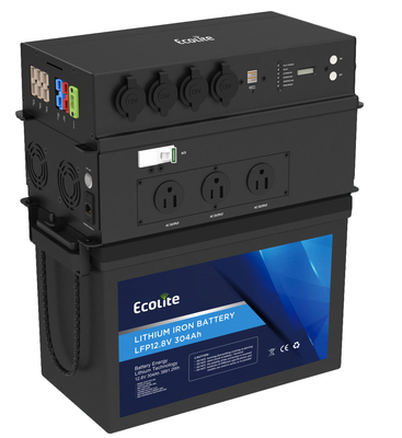 ECOLITE LiFePo4 12.8V 300Ah Batería de litio 3840Wh Estación de energía portátil