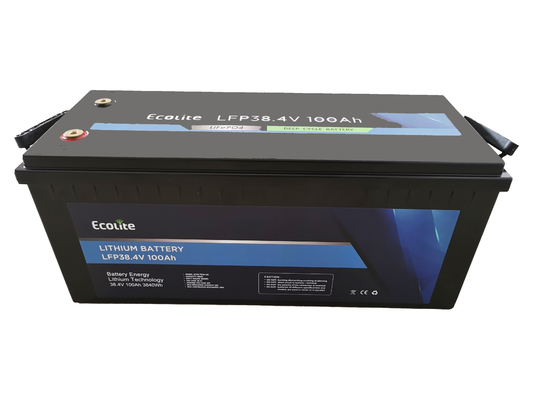 Ecolite Personalización 38.4V 100Ah LiFePO4 Batería de litio para RV Caravan de energía de respaldo