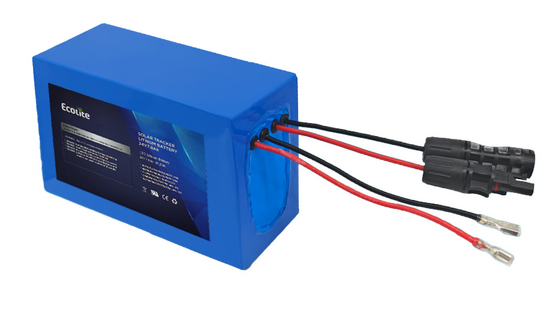 Batería de litio titanato solar Ecolite 25.6V 6.5Ah 7.8Ah para rastreador, función MPPT integrada