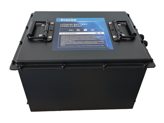 Paquete de batería de litio LiFePO4 LFP48-80 51.2V 80Ah para carrito de golf con BMS inteligente integrado