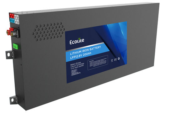 Batería de litio ultradelgada para RV 12.8V200Ah para vehículos camper todoterreno con BMS